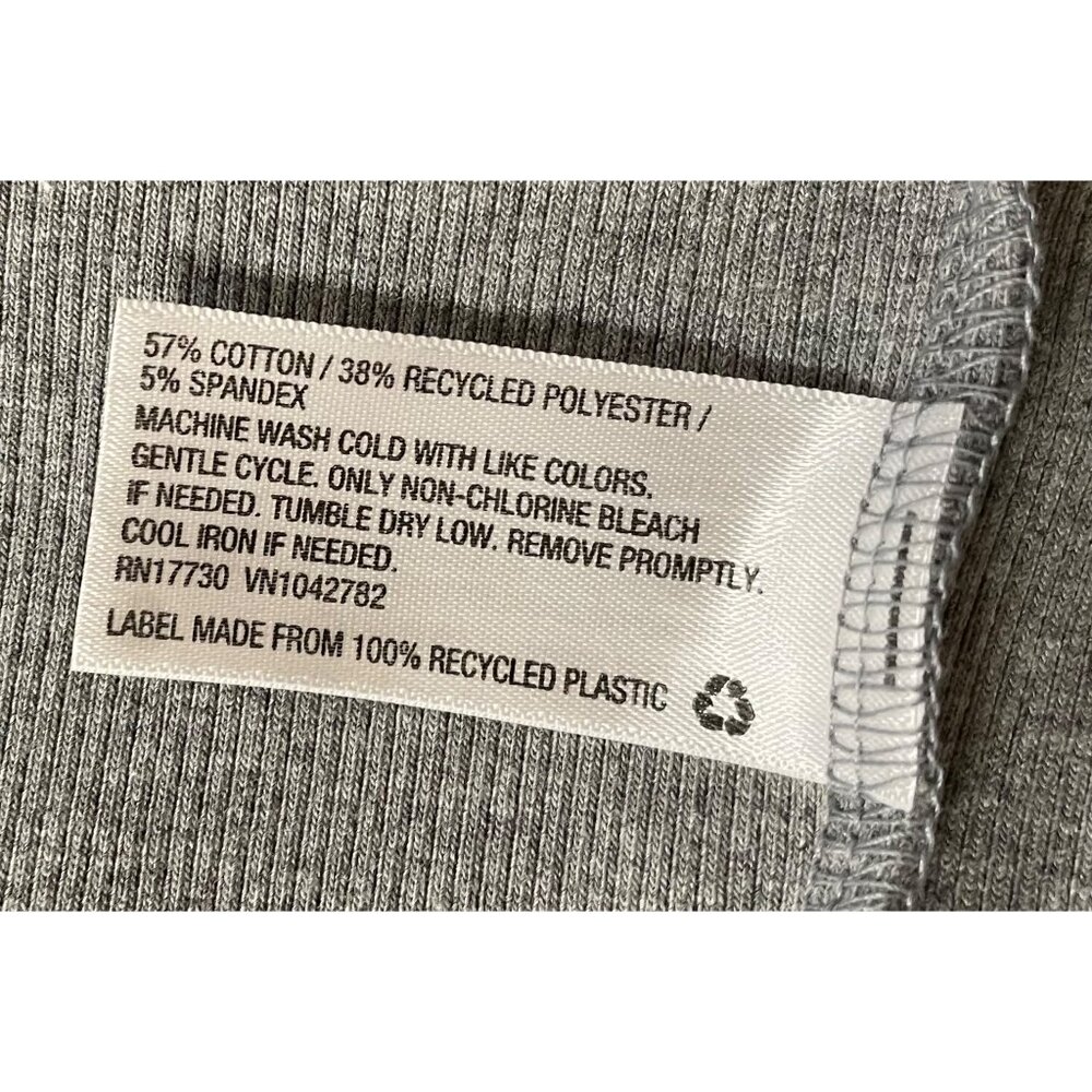 WIld Fable Womens XL Crop Top Gray Ribbed Form Fitting Short Sleeve Shirt - Picture 8 of 8